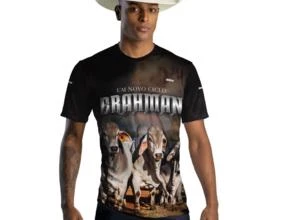 Camiseta Agro Brk Gado Brahman com Uv50 -  Gênero: Masculino Tamanho: PP