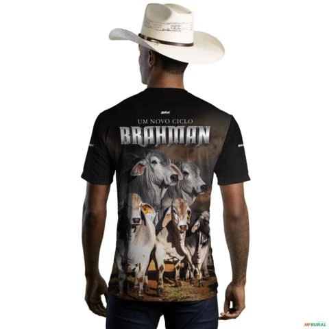 Camiseta Agro Brk Gado Brahman com Uv50 -  Gênero: Masculino Tamanho: PP