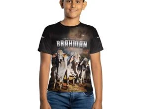 Camiseta Agro Brk Gado Brahman com Uv50 -  Gênero: Infantil Tamanho: Infantil P