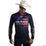Camisa Agro Brk Bandeira Texas com Uv50 -  Gênero: Masculino Tamanho: P
