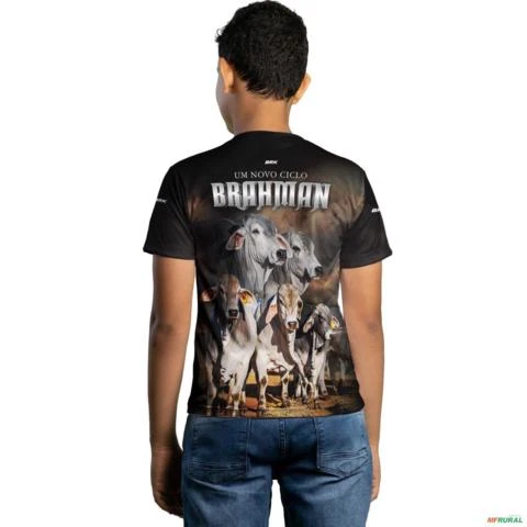 Camiseta Agro Brk Gado Brahman com Uv50 -  Gênero: Infantil Tamanho: Infantil XXG