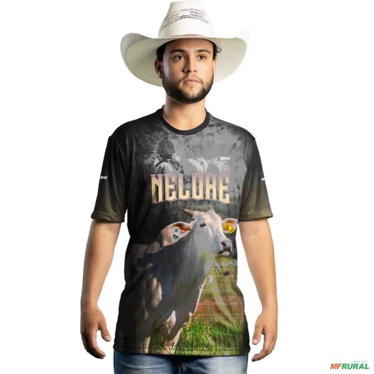 Camiseta Agro Brk Raça Nelore com Uv50 -  Gênero: Masculino Tamanho: GG