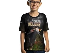 Camiseta Agro Brk Raça Nelore com Uv50 -  Gênero: Infantil Tamanho: Infantil PP