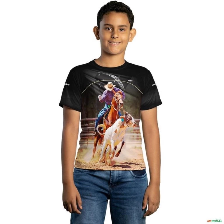 Camiseta Country Brk Vaquejada com Uv50 -  Gênero: Infantil Tamanho: Infantil PP