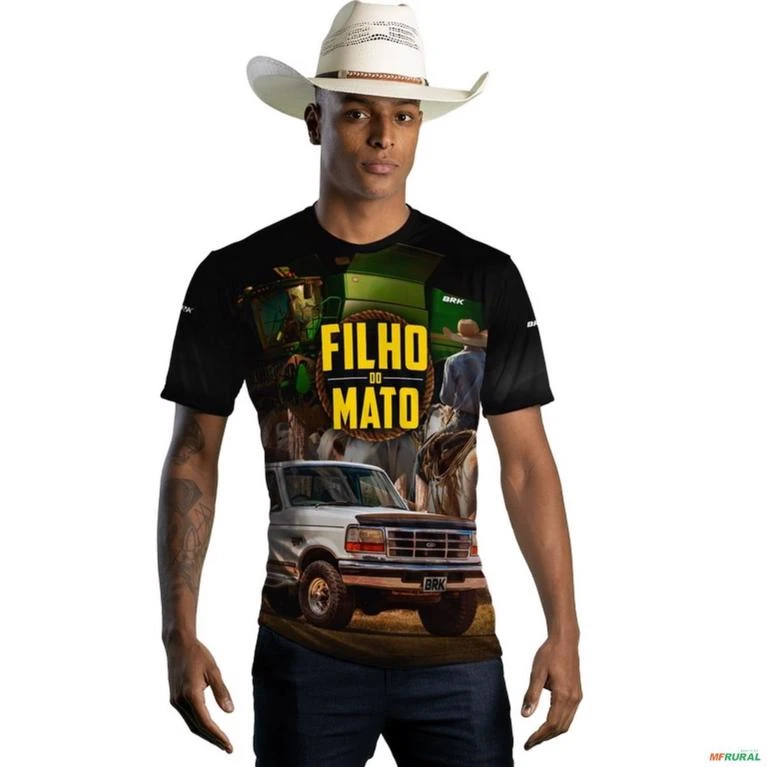 Camiseta Agro Brk Filho do Mato com Uv50 -  Gênero: Masculino Tamanho: PP