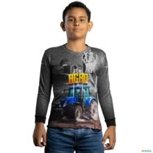 Camisa Agro BRK Fé Padroeira Força do Agro 2.0 com UV50 + -  Gênero: Infantil Tamanho: Infantil PP