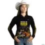 Camisa BRK Agro Gado Cruzado Pecuária Leiteira com Proteção Solar UV 50+ -  Gênero: Feminino Tamanho: Baby Look PP