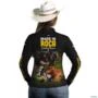 Camisa BRK Agro Gado Cruzado Pecuária Leiteira com Proteção Solar UV 50+ -  Gênero: Feminino Tamanho: Baby Look M