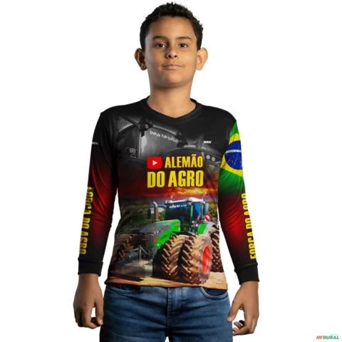 Camisa Agro BRK Influencer Alemão do Agro com UV50 + -  Gênero: Infantil Tamanho: Infantil P