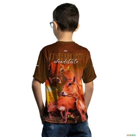 Camiseta Agro Brk Vaca Jersey com Uv50 -  Gênero: Infantil Tamanho: Infantil P