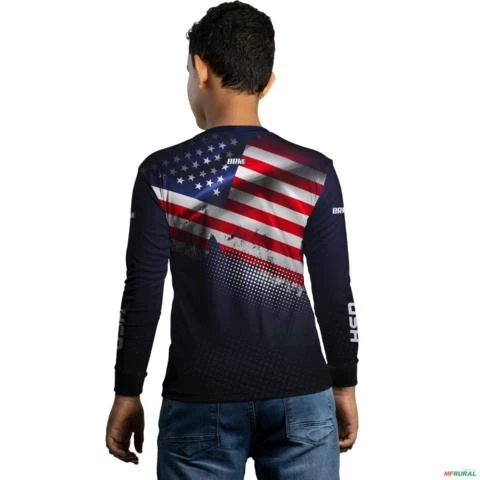 Camisa Agro Brk  Estados Unidos com Uv50 -  Tamanho: Baby Look XG