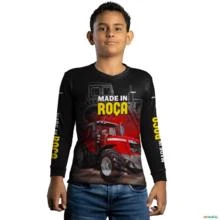 Camisa Agro Brk Made in Roça Trator Vermelho com UV50+ -  Gênero: Infantil Tamanho: Infantil P