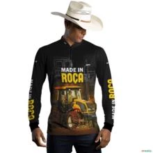 Camisa BRK Agro Made in Roça Trator Amarelo com Proteção Solar UV 50+ -  Gênero: Masculino Tamanho: XXG