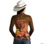 Camisa BRK Agro Vaca Jersey com Proteção Solar UV 50+ -  Gênero: Feminino Tamanho: Baby Look M
