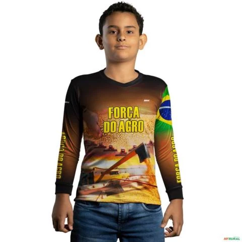 Camisa Agro BRK Produtor de Soja com UV50 + -  Gênero: Infantil Tamanho: Infantil PP