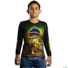 Camisa Agro BRK Força do Agro Brasil com UV50 + -  Gênero: Infantil Tamanho: Infantil M