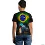 Camiseta Agro Brk Trator Holland Brasil com Uv50 -  Gênero: Infantil Tamanho: Infantil M