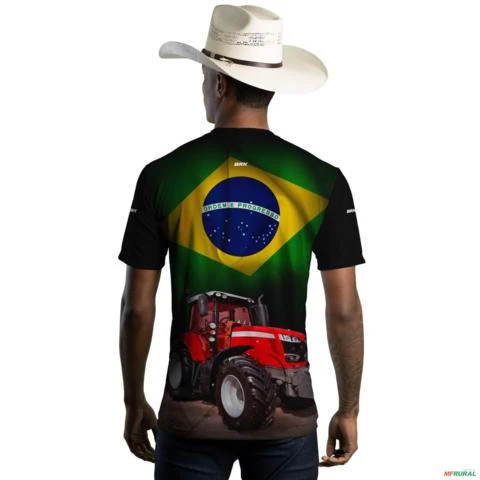 Camiseta Agro Brk Trator Ferguson Brasil com Uv50 -  Gênero: Masculino Tamanho: P