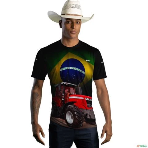 Camiseta Agro Brk Trator Ferguson Brasil com Uv50 -  Gênero: Masculino Tamanho: XG