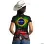 Camiseta Agro Brk Trator Ferguson Brasil com Uv50 -  Gênero: Feminino Tamanho: Baby Look GG