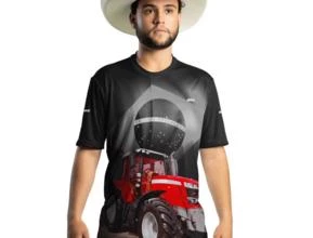 Camiseta Agro Brk Trator Ferguson Brasil com Uv50 -  Gênero: Masculino Tamanho: P