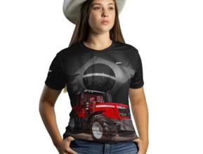 Camiseta Agro Brk Trator Ferguson Brasil com Uv50 -  Gênero: Feminino Tamanho: Baby Look XG