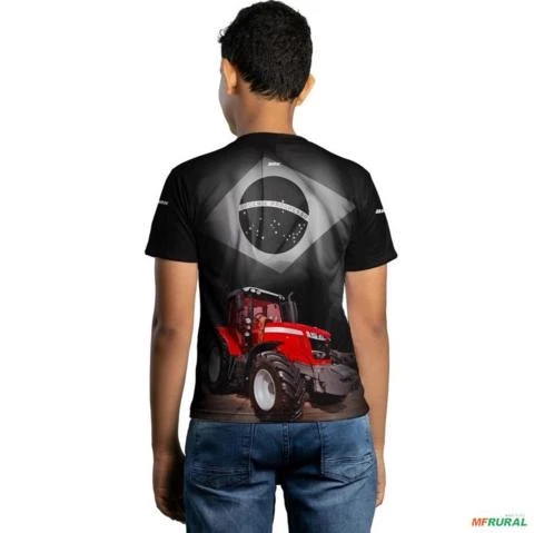 Camiseta Agro Brk Trator Ferguson Brasil com Uv50 -  Gênero: Infantil Tamanho: Infantil M