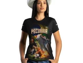 Camiseta Agro Brk Pecuária 2.0 com Uv50 -  Gênero: Feminino Tamanho: Baby Look PP