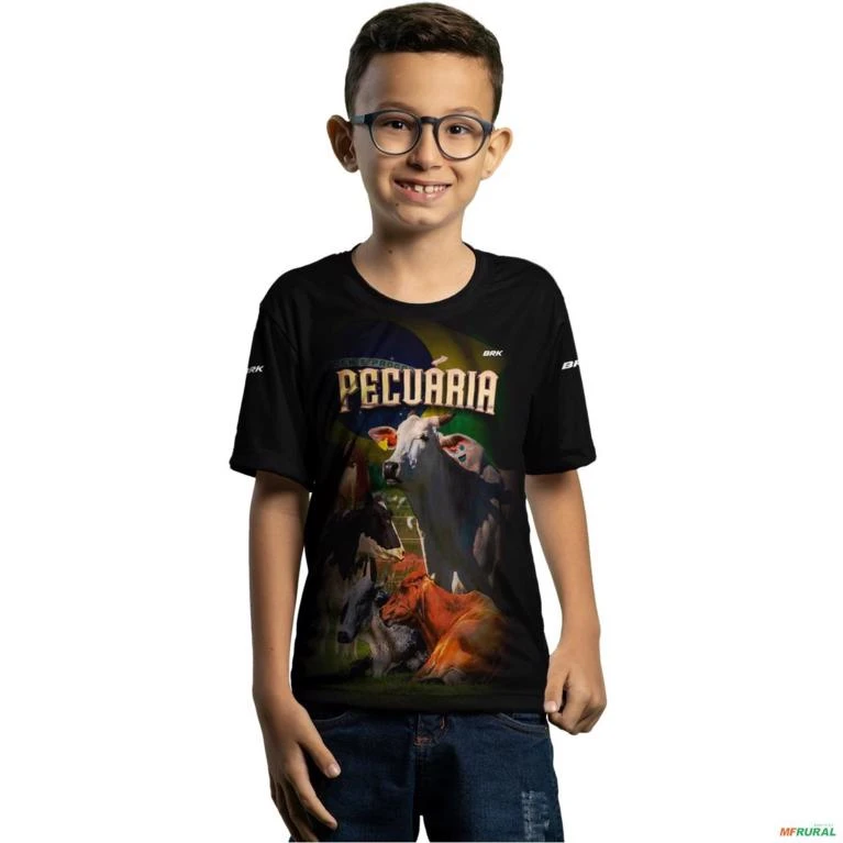 Camiseta Agro Brk Pecuária 2.0 com Uv50 -  Gênero: Infantil Tamanho: Infantil XXG