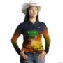 Camisa Agro BRK Plantação de Soja com UV50 + -  Gênero: Feminino Tamanho: Baby Look M