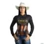 Camisa Country BRK Paixão Por Cavalos com UV50 + -  Gênero: Feminino Tamanho: Baby Look G