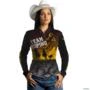 Camisa Agro BRK Team Roping Rodeio com UV50 + -  Gênero: Feminino Tamanho: Baby Look GG