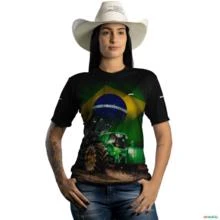 Camiseta Agro Brk Trator John Brasil com Uv50 -  Gênero: Feminino Tamanho: Baby Look GG