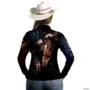 Camisa Agro BRK American Quarter Horse 2.0 com UV50 + -  Gênero: Feminino Tamanho: Baby Look XXG