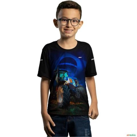 Camiseta Agro Brk Trator Holland com Uv50 -  Gênero: Infantil Tamanho: Infantil XG