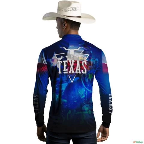 Camisa Country BRK Texas Rodeio com UV50 + -  Gênero: Masculino Tamanho: GG