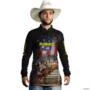 Camisa Agro BRK Preto Rodeio Bull Rider USA com UV50 + -  Gênero: Masculino Tamanho: G
