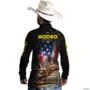 Camisa Agro BRK Preto Rodeio Bull Rider USA com UV50 + -  Gênero: Masculino Tamanho: GG