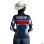 Camisa Agro BRK Rodeio Profissional USA com UV50 + -  Gênero: Feminino Tamanho: Baby Look P
