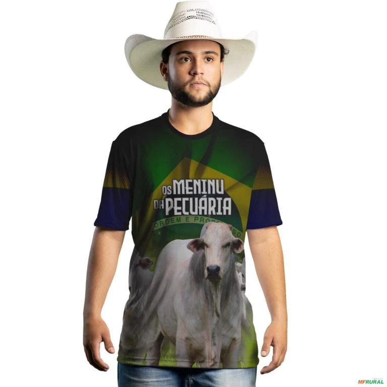 Camiseta Agro Brk Os Mininu da Pecuária com Uv50 -  Gênero: Masculino Tamanho: M