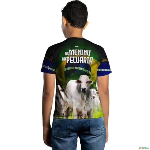 Camiseta Agro Brk Os Mininu da Pecuária com Uv50 -  Gênero: Infantil Tamanho: Infantil XG