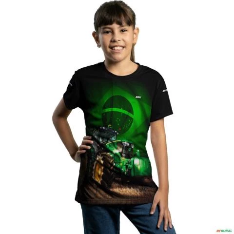 Camiseta  Agro Brk Trator John Brasil com Uv50 -  Gênero: Infantil Tamanho: Infantil PP