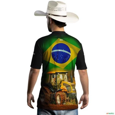 Camiseta Agro Brk Trator Brasil com Uv50 -  Gênero: Masculino Tamanho: G