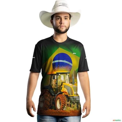 Camiseta Agro Brk Trator Brasil com Uv50 -  Gênero: Masculino Tamanho: GG