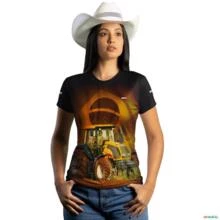 Camiseta Agro Brk Trator Ordem e Progresso com Uv50 -  Gênero: Feminino Tamanho: Baby Look P