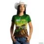 Camiseta Agro BRK Verde Trator Verde Brasil é Agro com UV50 + -  Tamanho: Infantil M