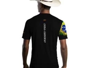 Camiseta Country Brk Rodeio Bull Rider Brasil 2 com Uv50 -  Tamanho: P