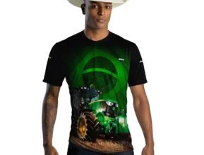 Camiseta  Agro Brk Trator John Brasil com Uv50 -  Gênero: Masculino Tamanho: G