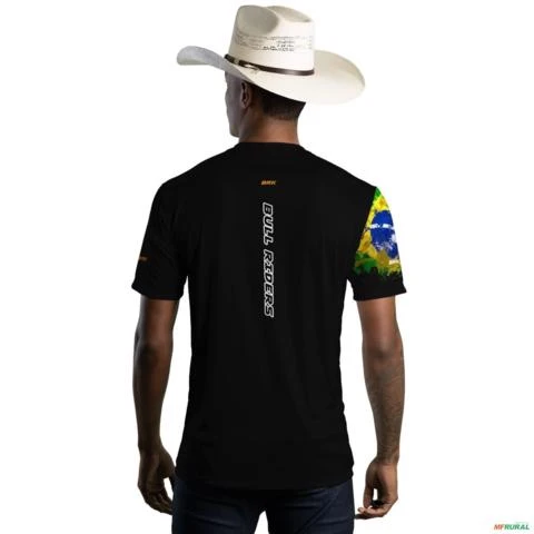 Camiseta Country Brk Rodeio Bull Rider Brasil 2 com Uv50 -  Tamanho: M