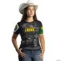 Camiseta Agro BRK Mato Grosso é Agro com UV50 + -  Tamanho: Baby Look GG